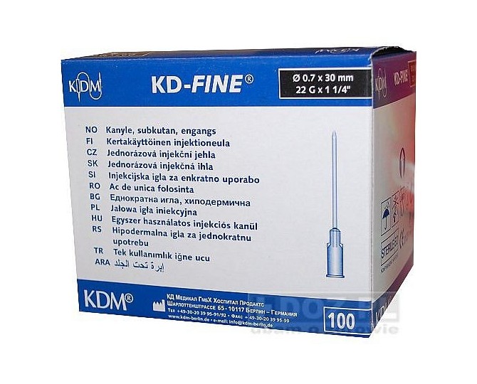 Igły iniekcyjne KDFINE 07x30 mm 22G 100 szt