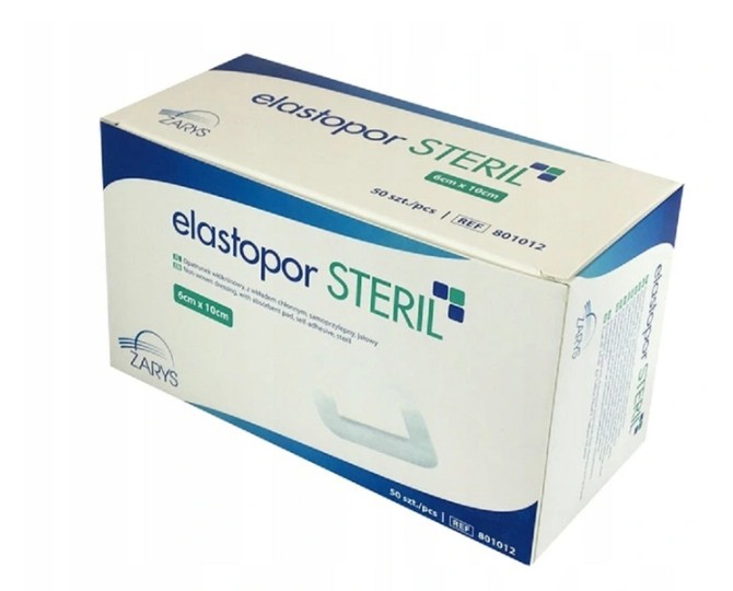 Elastopor Steril 6 x10 cm jałowy przylepiec 50 szt