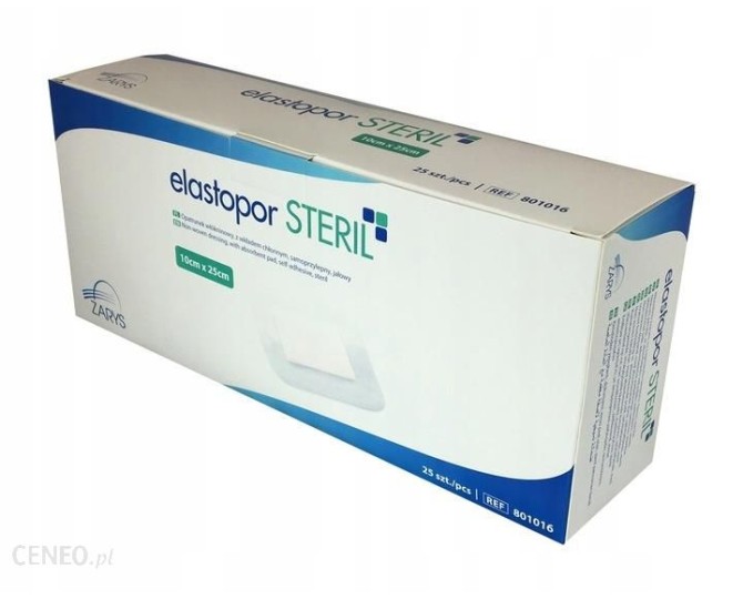 Elastopor Steril 10x25 cm jałowy przylepiec 25 szt